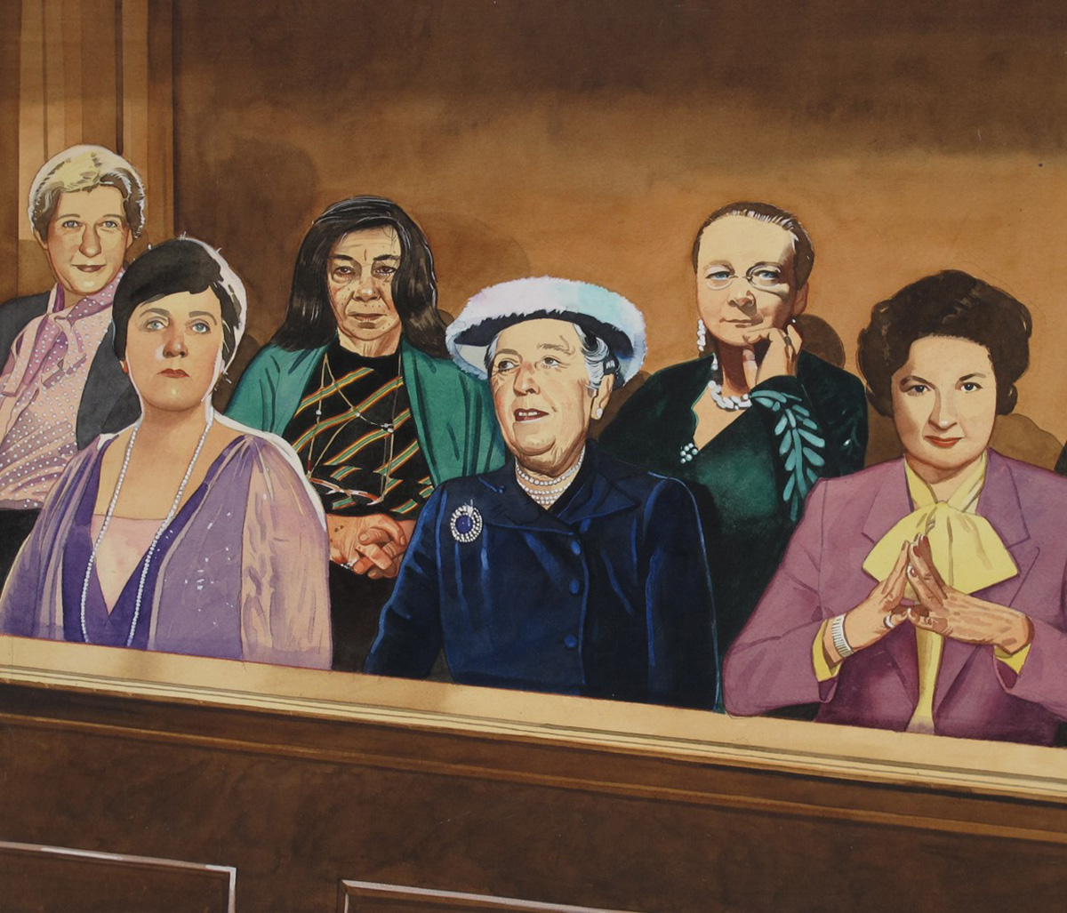 Female Mystery Writers in Jury Box